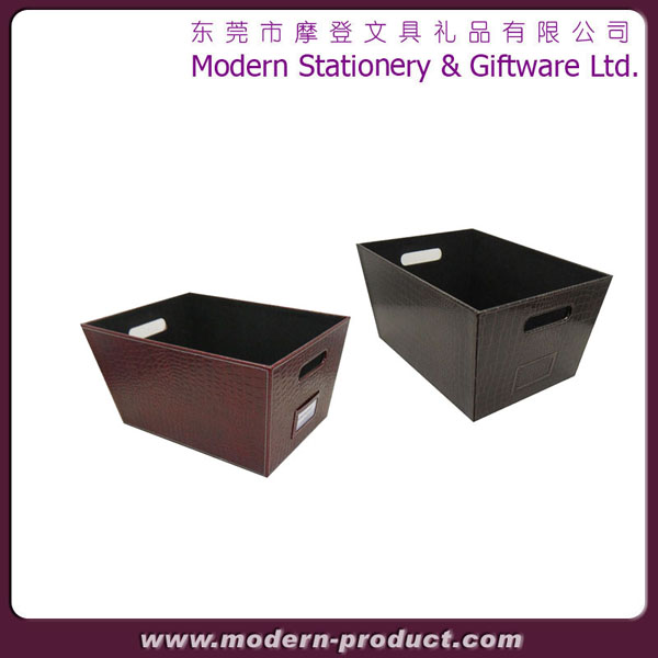 New arrival home leather storage boxes & bins