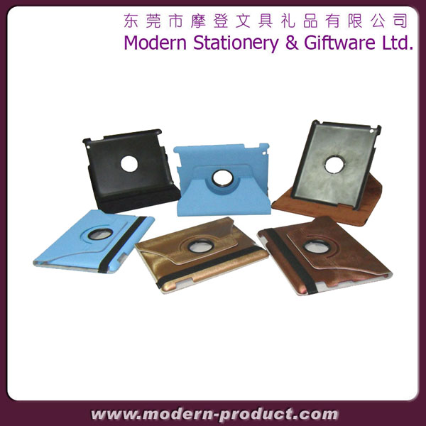 360 rotation PU leather tablet case for Ipad