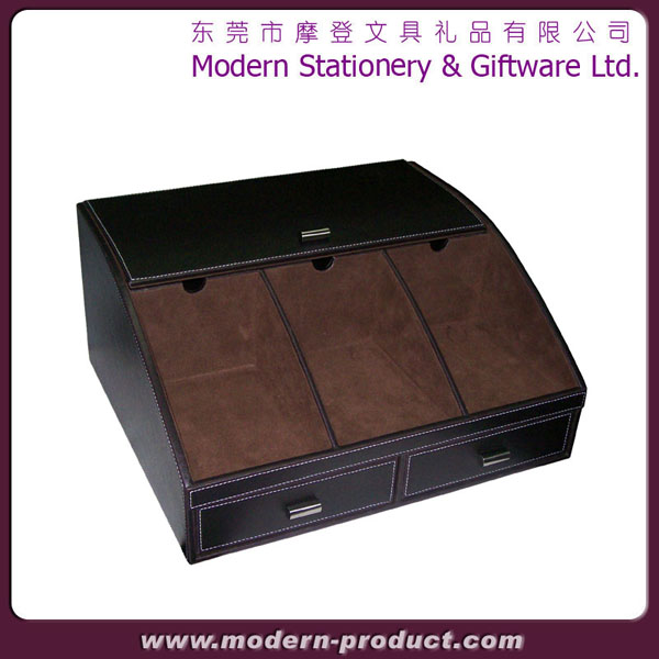 High grade PU Leather Charging Station valet