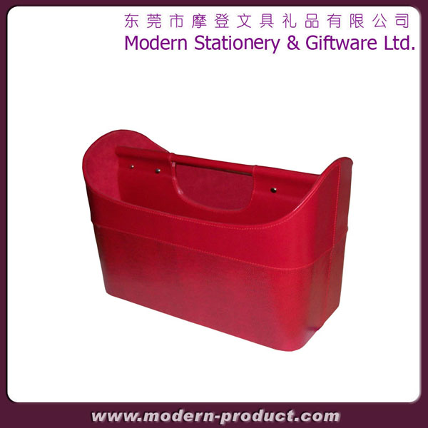 Popular red carry on fake leather storage case