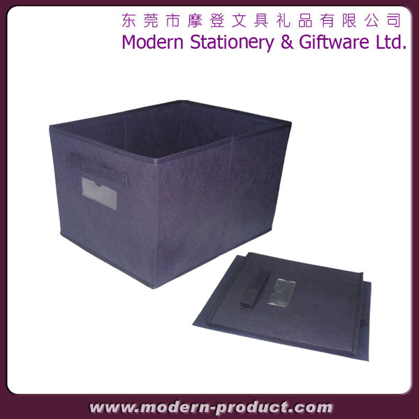 Blue color folding non woven storage box