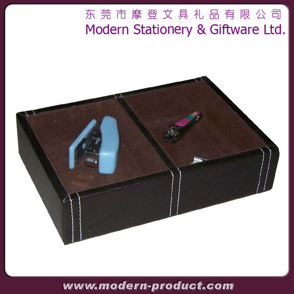 High quality multifunction leather office tray