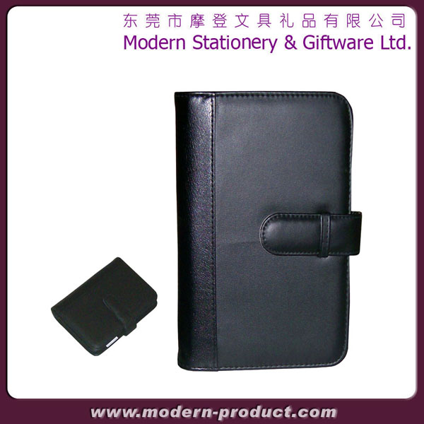soft leather cover of carriable notebook
