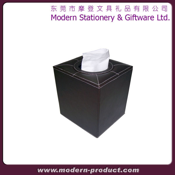 2013 new arrival decorative leather toilet tissue box