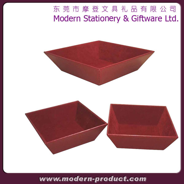 2013 Square classical high-grade table leather tray