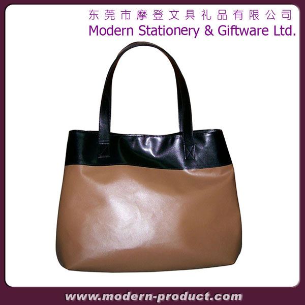 2013 fashionable PU leather tote bag for ladies