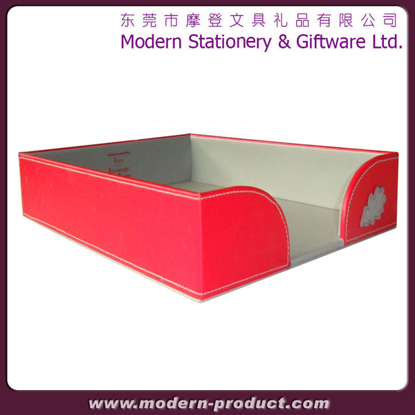 Beautiful A4 leather office paper tray