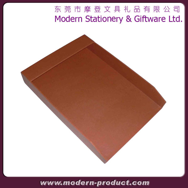 High quality leather grain A4 paper tray